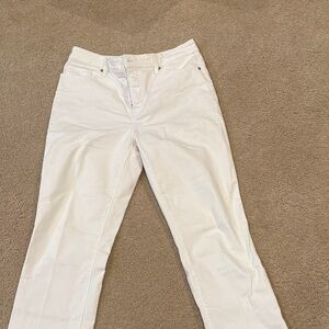 Chico's Classic White Straight Leg Jeans